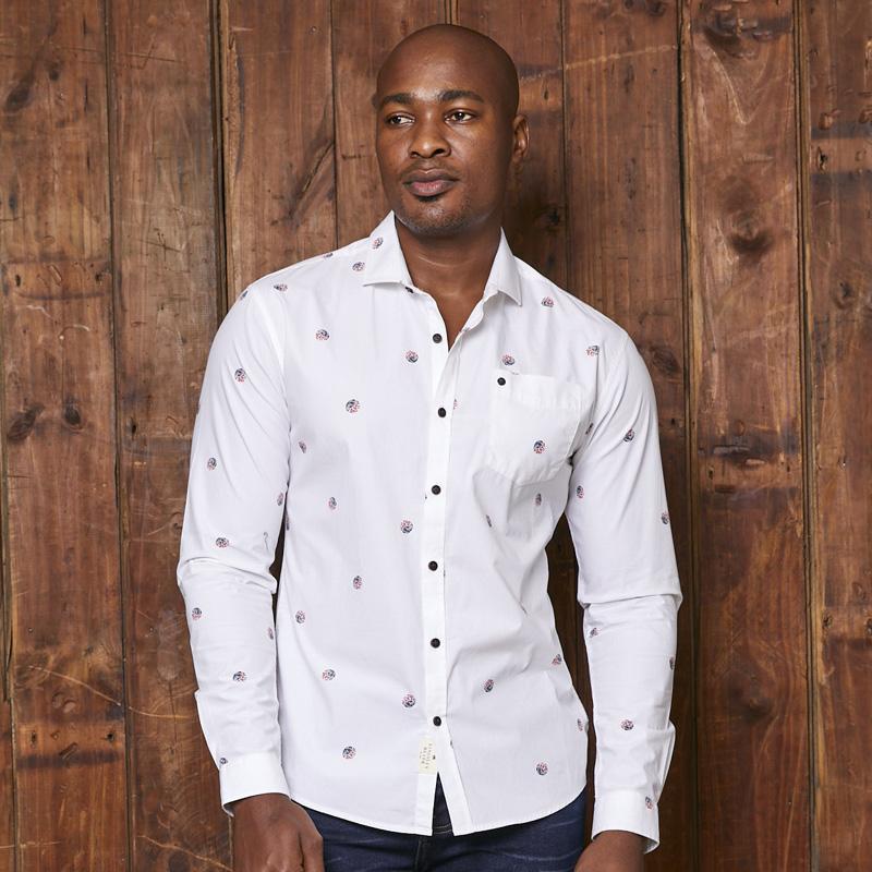 Kingsley Swish Slim Fit Shirt Pelican
