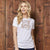 Feline Luxe Embroidered Crew Tee Pelican