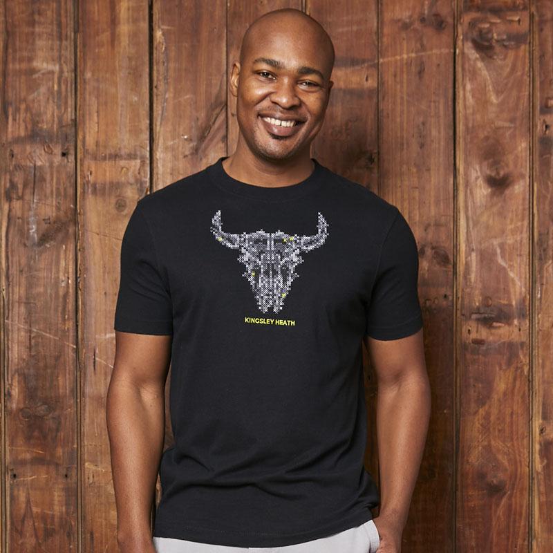 Cross-Hatch Skull Crew Tee Mamba