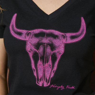 Kingsley Heath Neon Skull V-Neck Tee Mamba