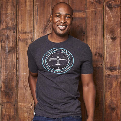 Kingsley Heath Air Compass Crew Tee Gravel