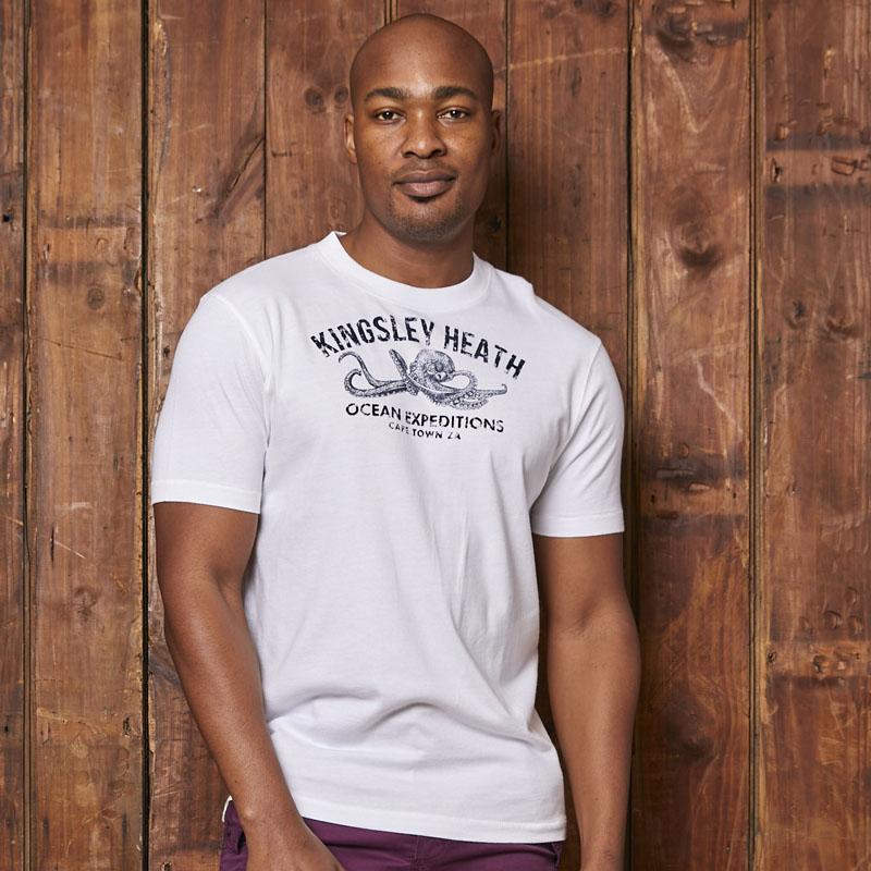 Kingsley Heath Ocean Africa Crew Tee Pelican