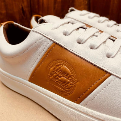 Kingsley Heath Swoosh Logo Sneaker White/Tan/White