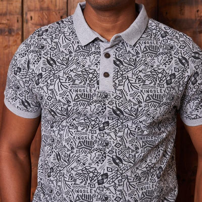 Ethnic Doodle Print Sjcpn Polo Vervet