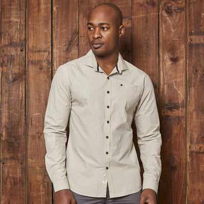 Kingsley Heath Micro Gingham Slim Fit Shirt Trout
