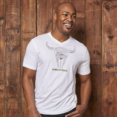 Kingsley Story Skull V-Neck Tee Pelican