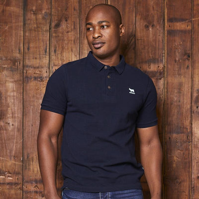 Kingsley Heath Stacked Logo Regular Fit Polo Midnight