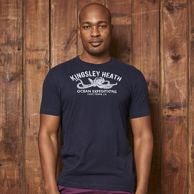 Kingsley Heath Ocean Africa Crew Tee Midnight