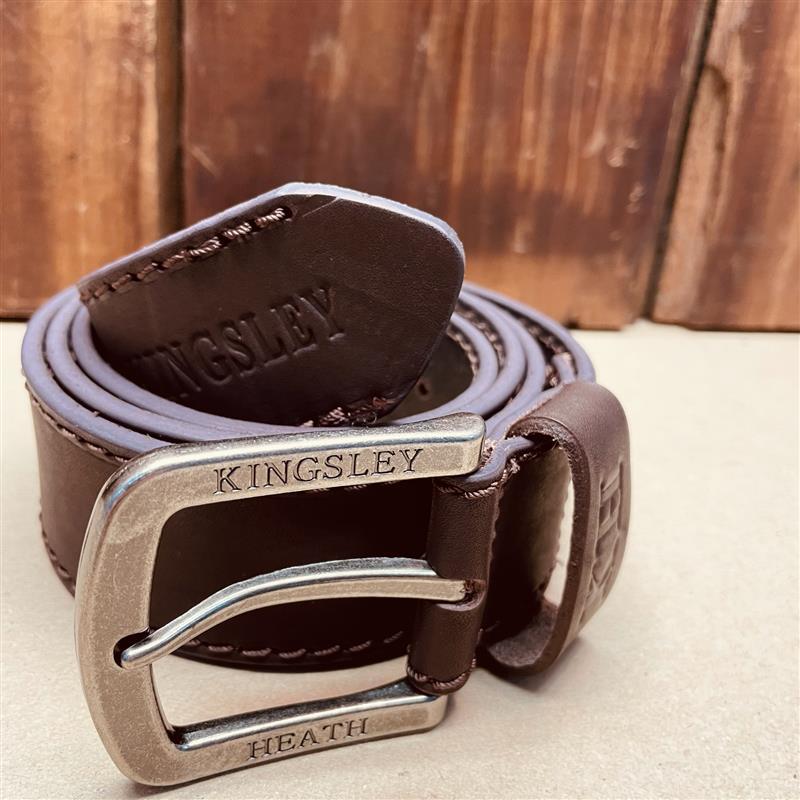 Kingsley Heath Embossed Stitch Belt Buffalo/Nickel