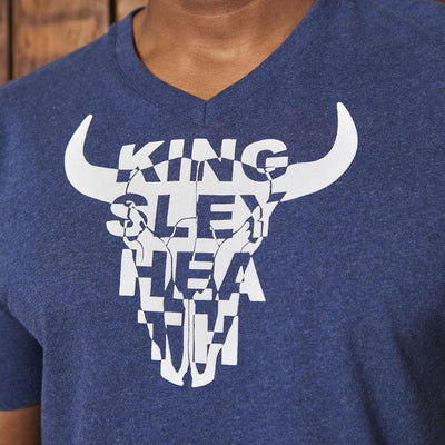 Layered Kingsley Skull V-Neck Tee Monarch