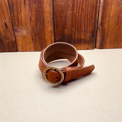 Kingsley Heath Branded Buckle Belt Tan/Brass