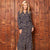 Feline Femme Shirt Dress Midnight