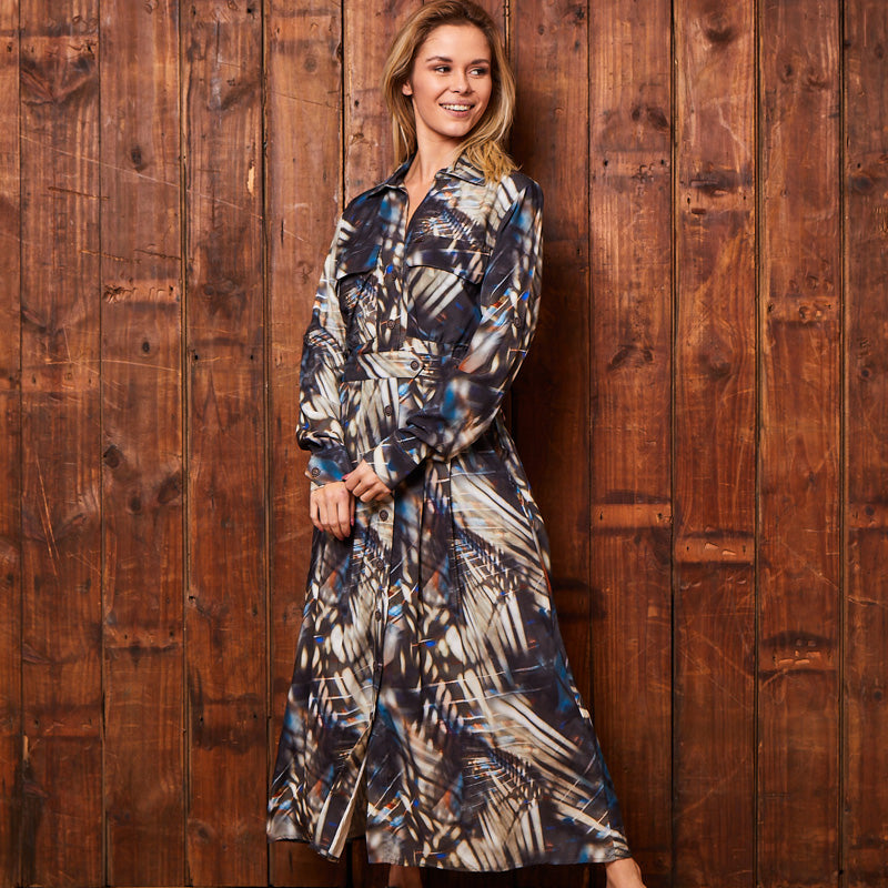 Autumn Shadows Shirt Dress Mamba