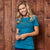 Glitzy Nguni Crew Tee Teal