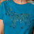 Glitzy Nguni Crew Tee Teal