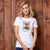 African Queen Of Hearts Crew Tee Pelican