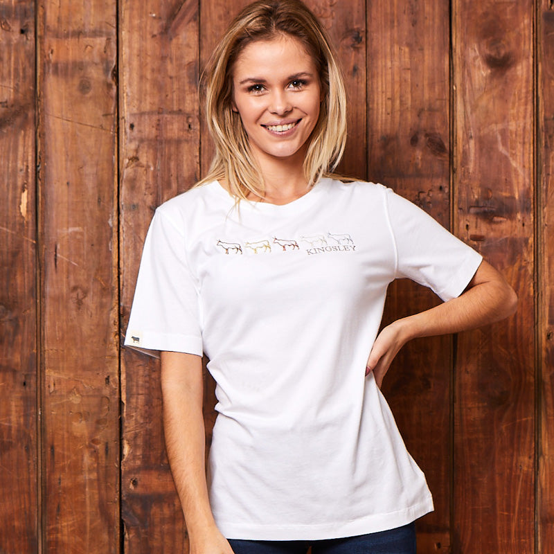 Foil Repeat Nguni Regular Crew Tee Pelican