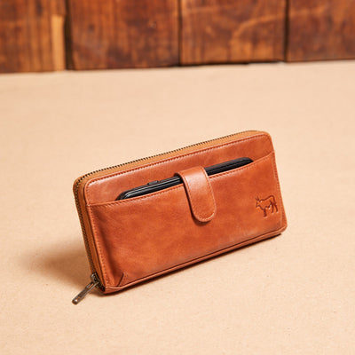Kingsley Heath Cellphone Purse Tan