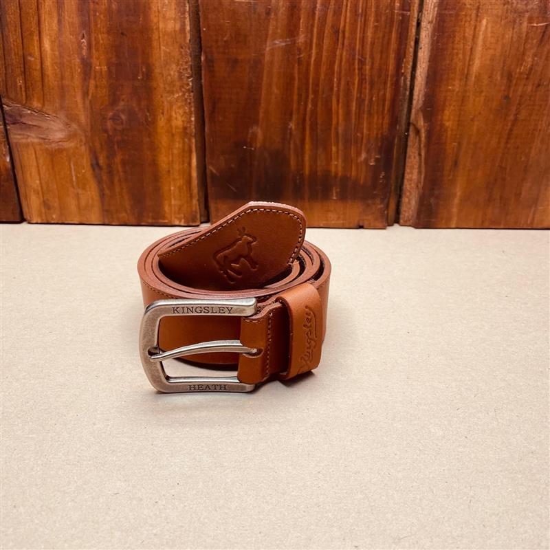 Kingsley Heath Single Stitch Belt Tan/Nickel