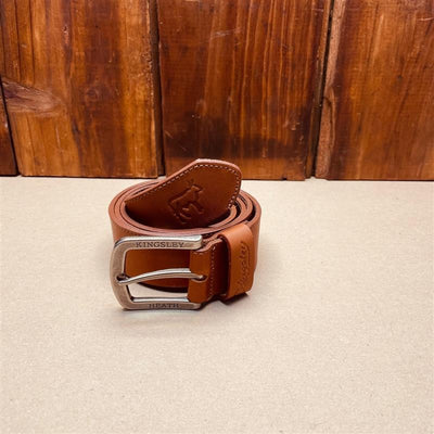 Kingsley Heath Single Stitch Belt Tan/Nickel
