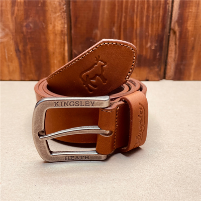 Kingsley Heath Single Stitch Belt Tan/Nickel