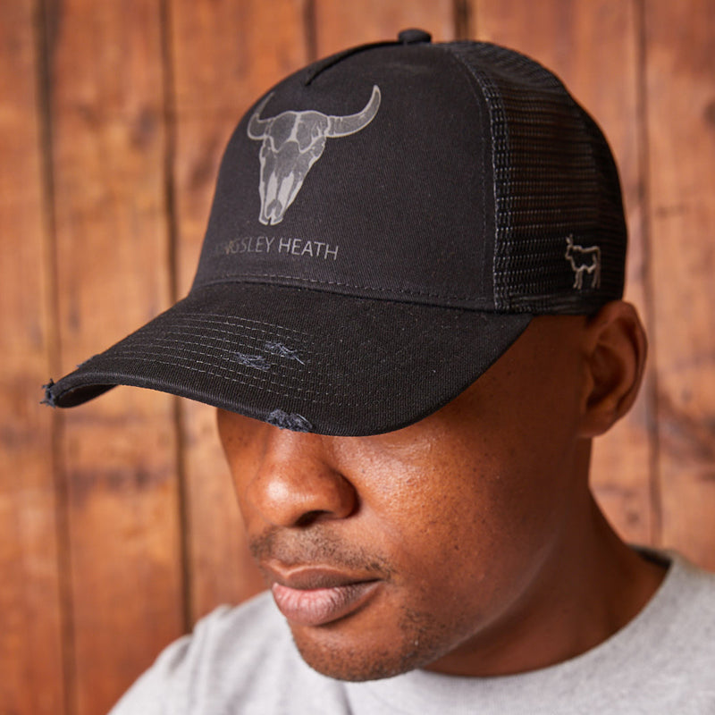 Kingsley Heath Distressed Skull Trucker Mamba