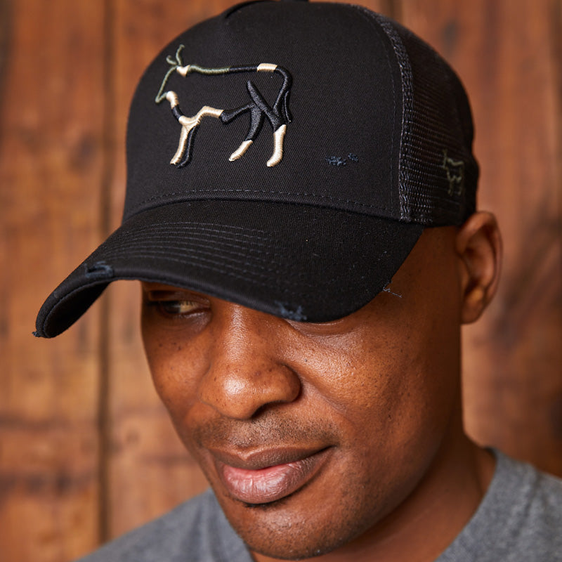 Kingsley Heath Distressed Nguni Trucker Mamba