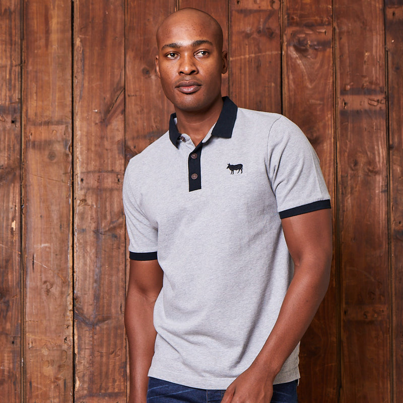 Kingsley Heath Contrast Regular Fit SJ Polo Vervet