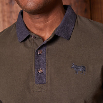Kingsley Heath Contrast Regular Fit SJ Polo Fatigue