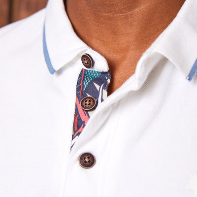 Kingsley Heath Basotho Tipped PK Polo Pelican