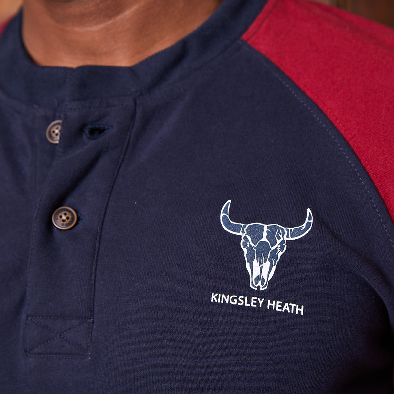 Contrast Raglan SJ Henley Midnight