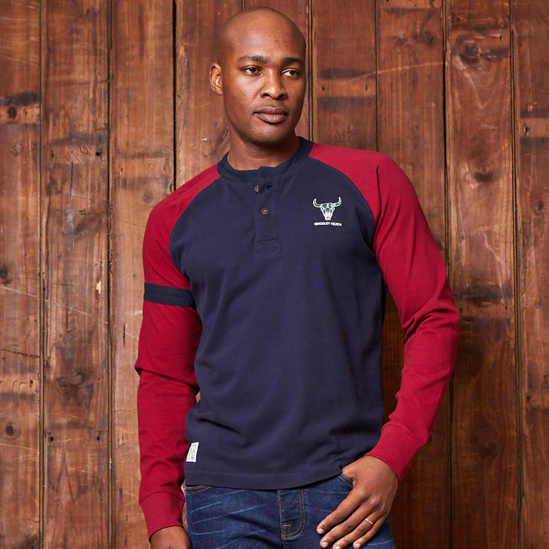 Contrast Raglan SJ Henley Midnight
