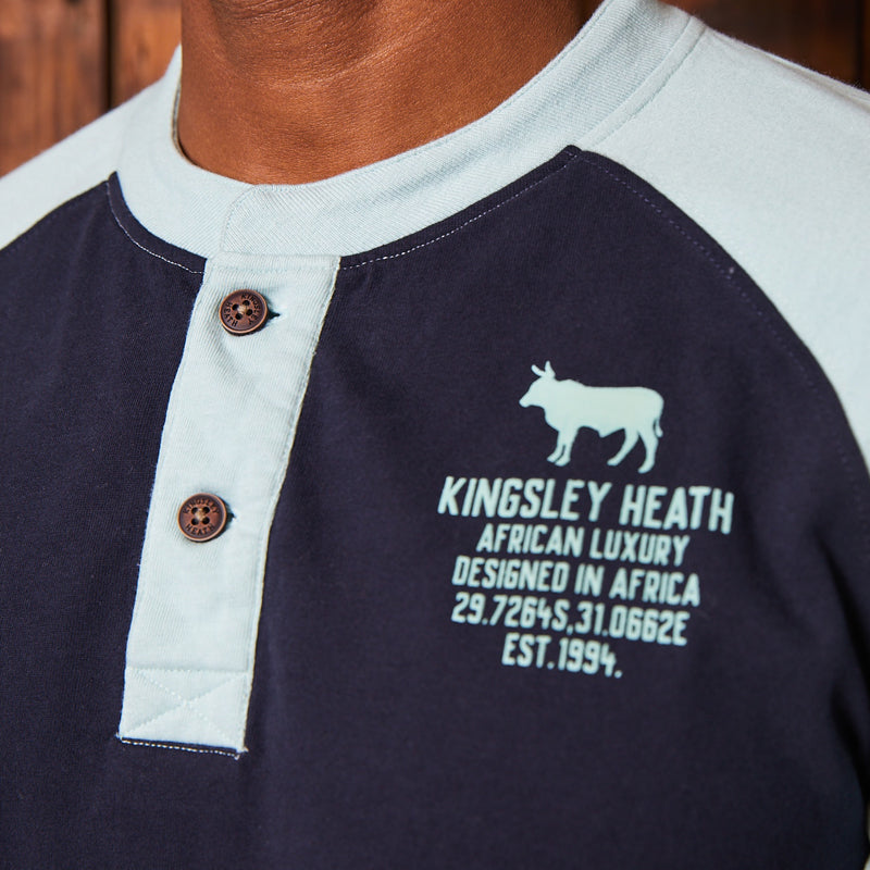 Classic Contrast Raglan SJ Henley Midnight