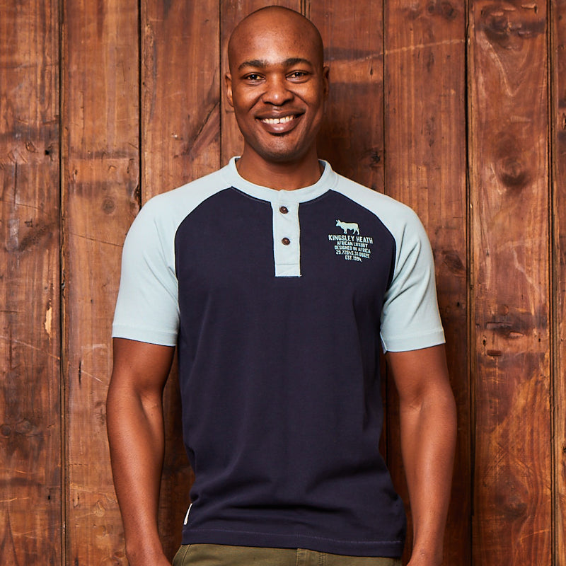 Classic Contrast Raglan SJ Henley Midnight