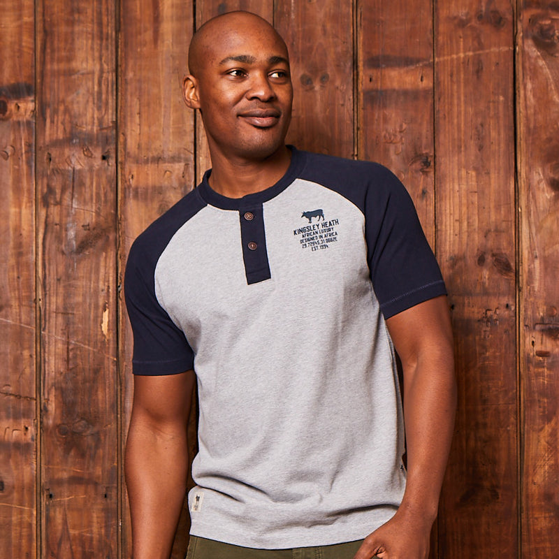 Classic Contrast Raglan SJ Henley Vervet