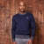 Contrast Ringer Crew Pullover Midnight