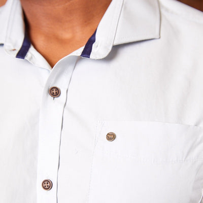 Kingsley Heath Classic Slim Fit Shirt Sky