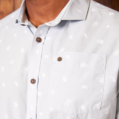 Kingsley Heath Beetle Life Short Sleeve Shirt Sky