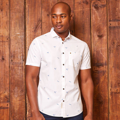 Kingsley Heath Underwater Life Short Sleeve Shirt Pelican