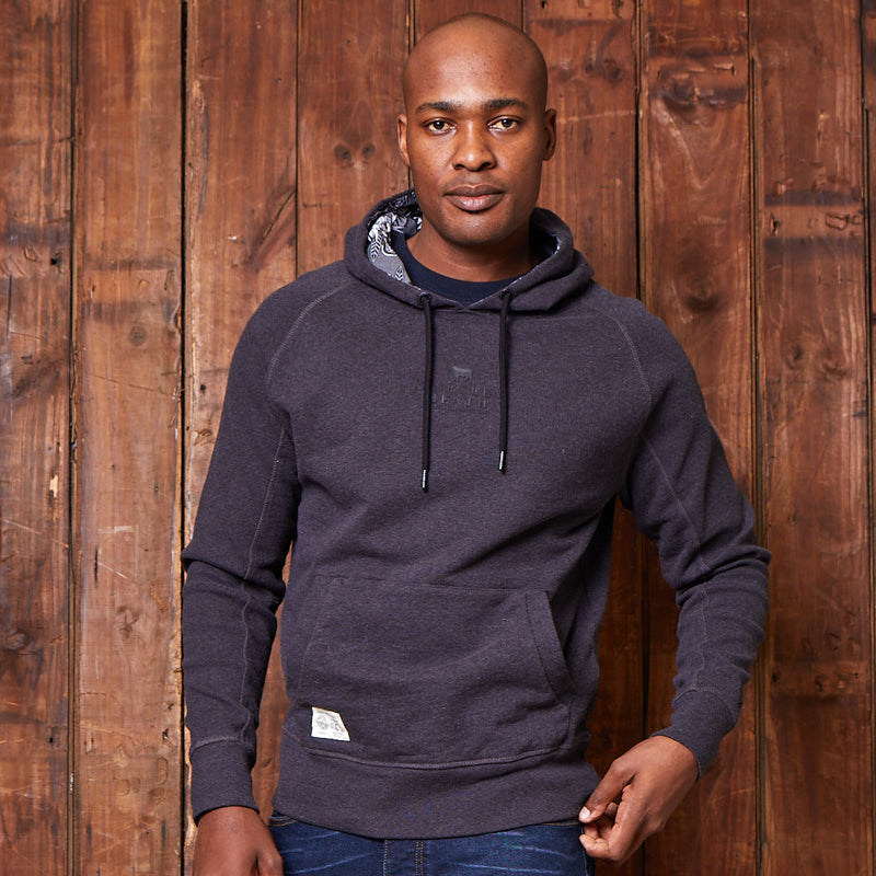 Basotho Stacked Logo Hoodie Gravel