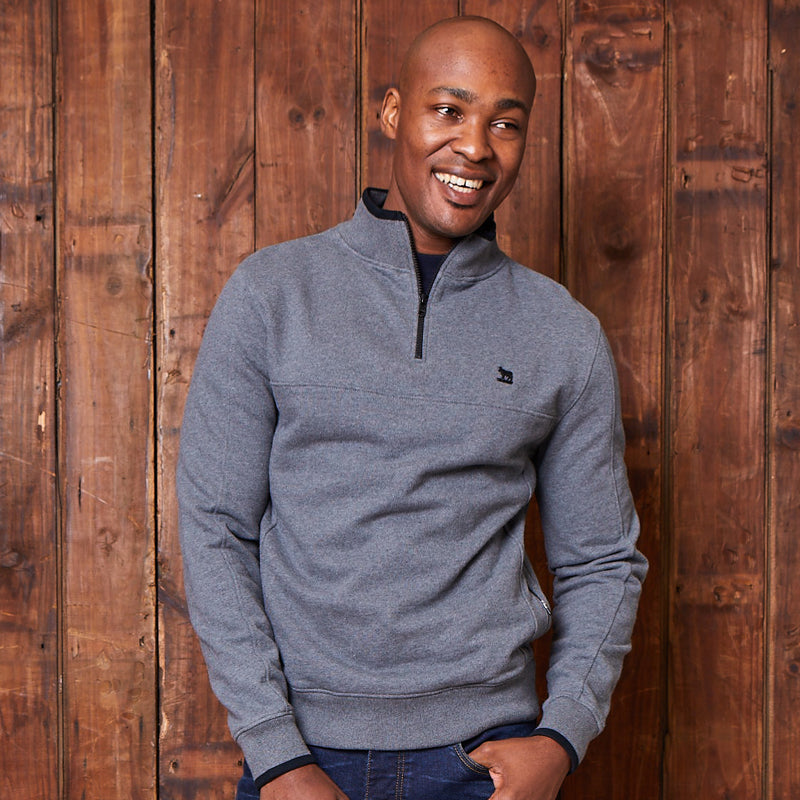 Kingsley ¼ Zip Pullover Sweatershirt Jackal
