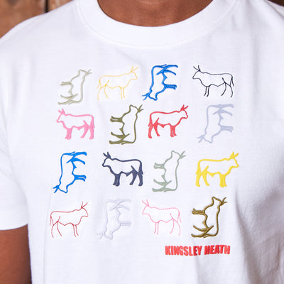 Jumbled Herd Crew Tee Pelican