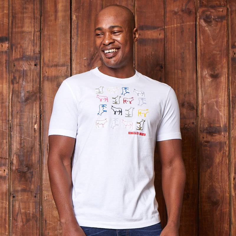 Jumbled Herd Crew Tee Pelican