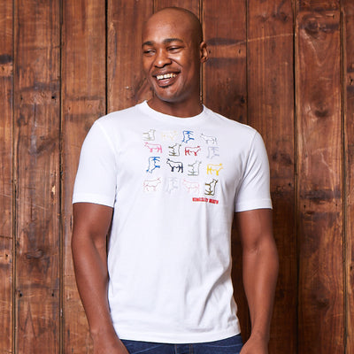 Jumbled Herd Crew Tee Pelican