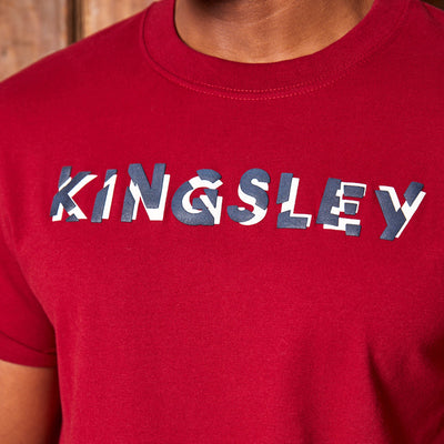 Cracked Kingsley Corp Crew Tee Merlot