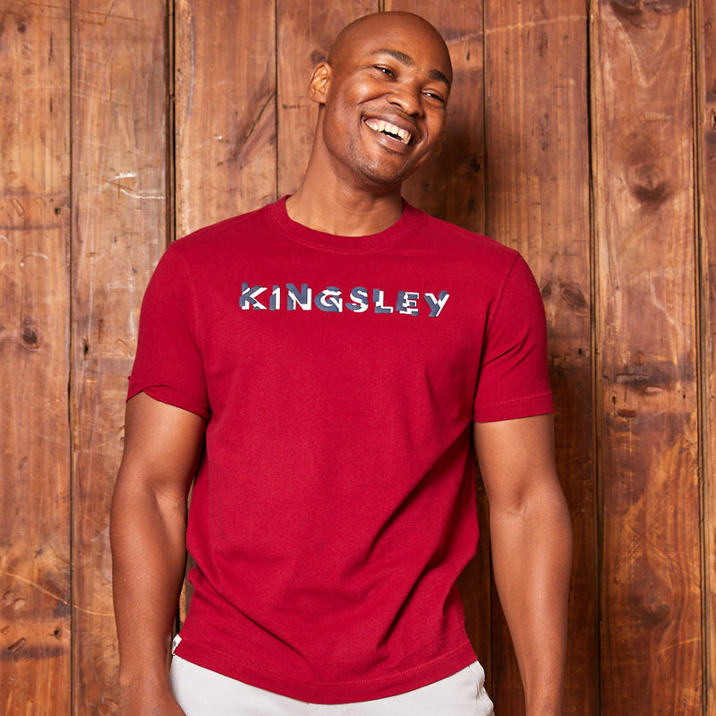 Cracked Kingsley Corp Crew Tee Merlot
