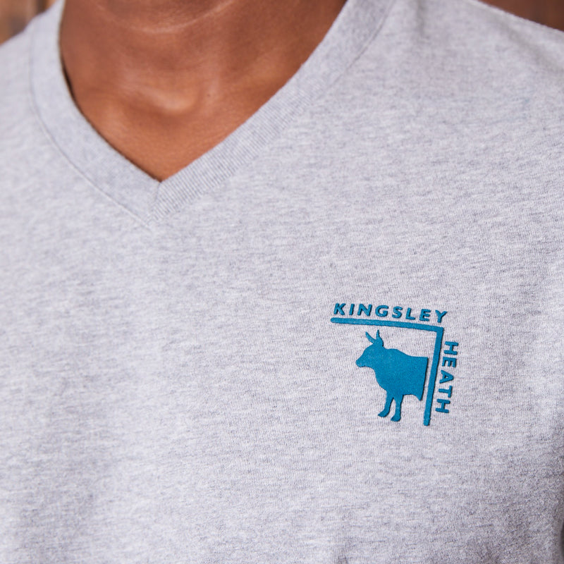 High-Square Angled V-Neck Tee Vervet