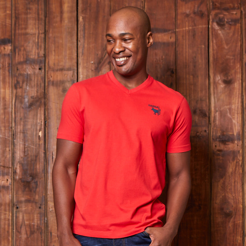 High-Square Angled V-Neck Tee Starfish