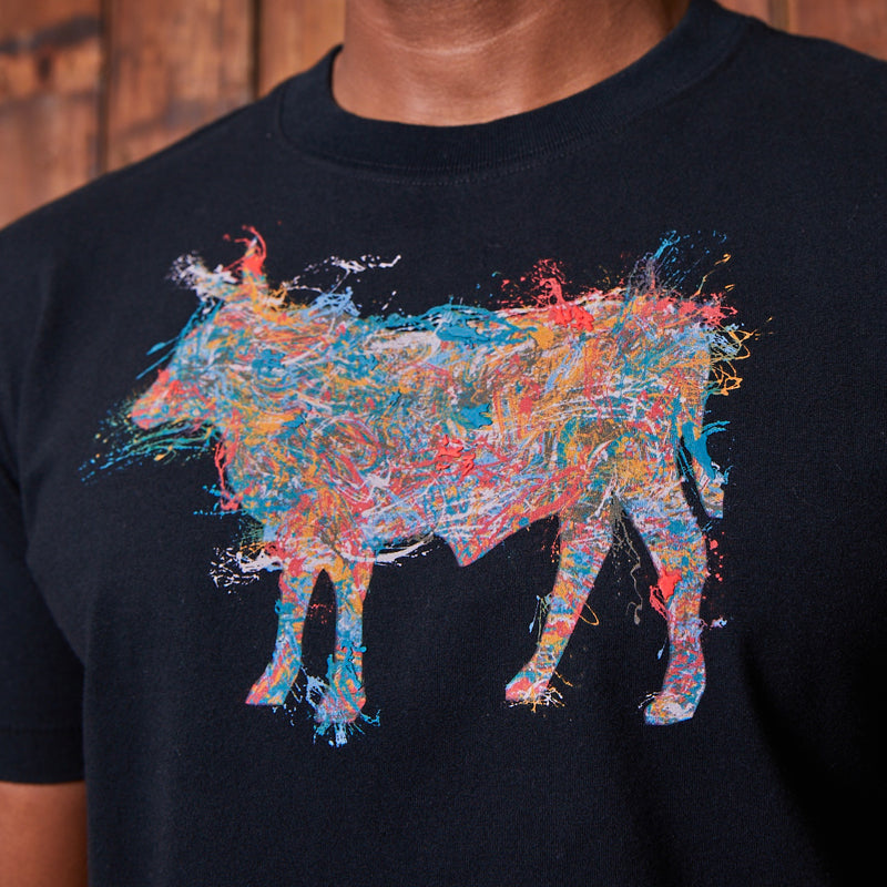 Abstract Pop-Art Nguni Crew Tee Mamba