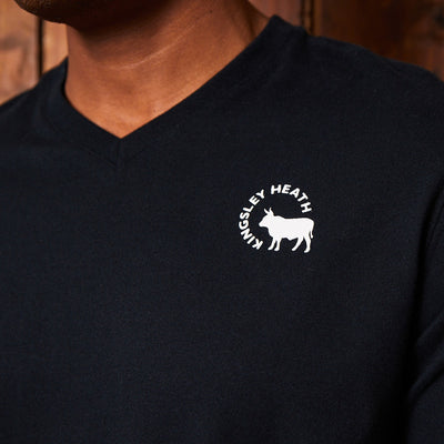 High-Square Crescent Logo V-Neck Tee Mamba